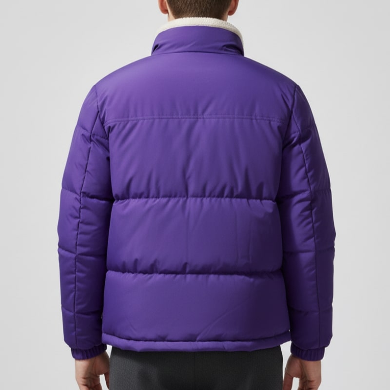 Ruben Men’s Reversible Puffer Jacket – Sherpa Fleece & Quilted Jacket