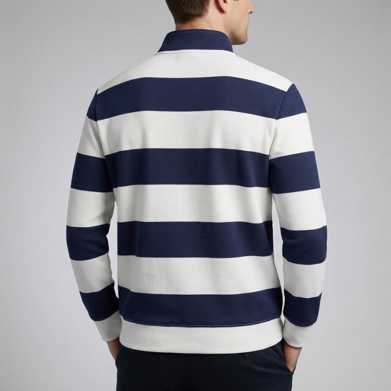 Connor Men’s Quarter-Zip Sweater – Medium-Weight Cotton Knit with Relaxed Fit Pullover