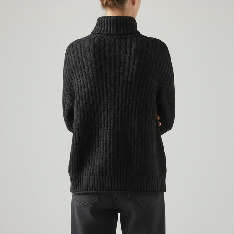 Noémie Women’s Cashmere Knit Pullover – Relaxed Drop-Shoulder Sweater