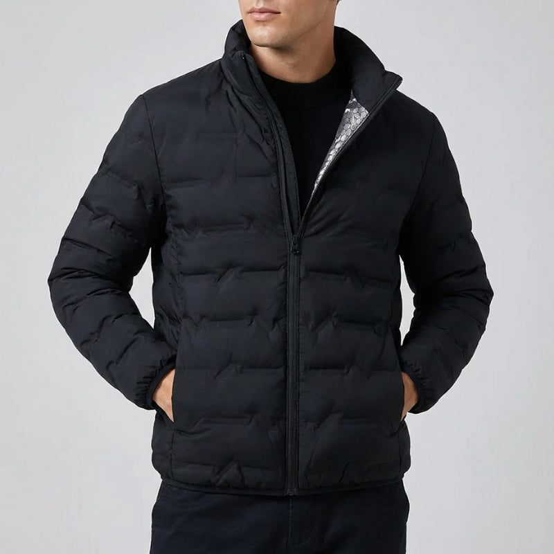 Giacomo Men’s Quilted Puffer Jacket – Lightweight Cotton-Padded Zip-Up Jacket