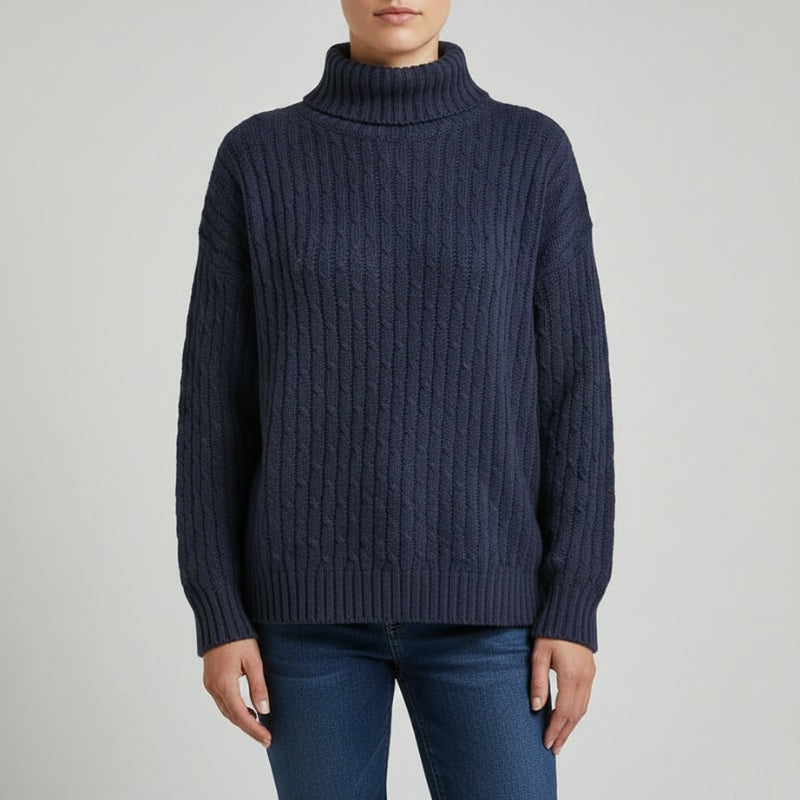 Noémie Women’s Cashmere Knit Pullover – Relaxed Drop-Shoulder Sweater