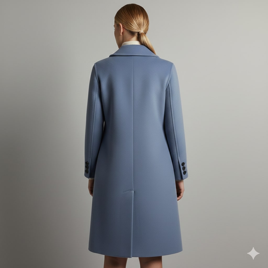 Léonie Women’s Wool Coat – Virgin Wool Overcoat with Tailored Straight Cut
