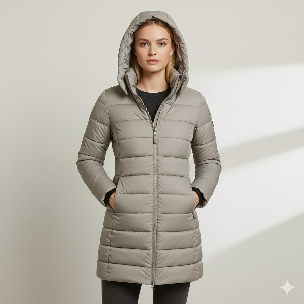 Agnieszka Women’s Puffer Jacket – Quilted Hooded Lightweight Winter Coat