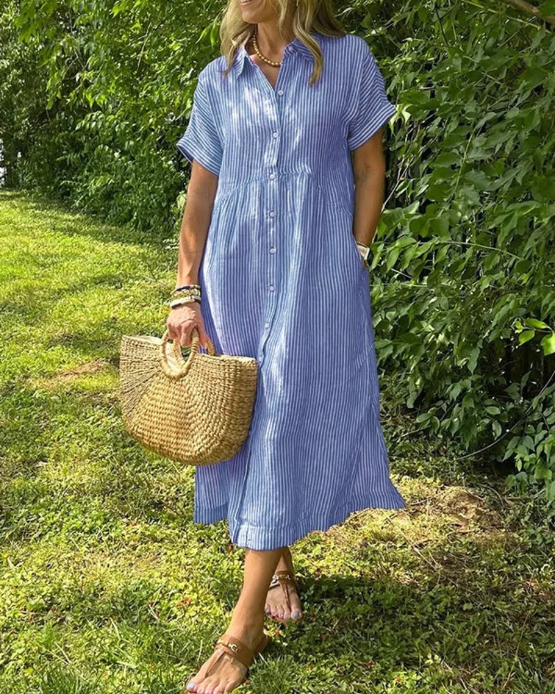 Elise | Striped Maxi Dress