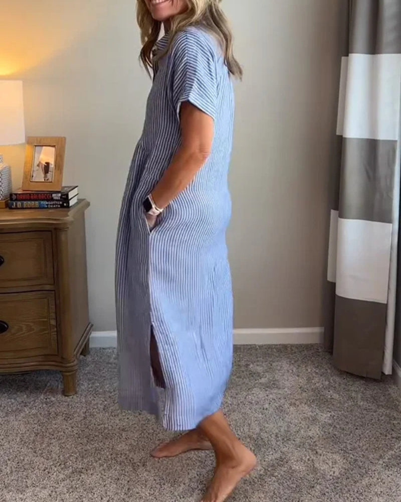 Elise | Striped Maxi Dress