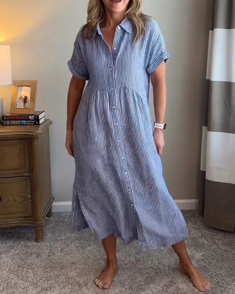 Elise | Striped Maxi Dress