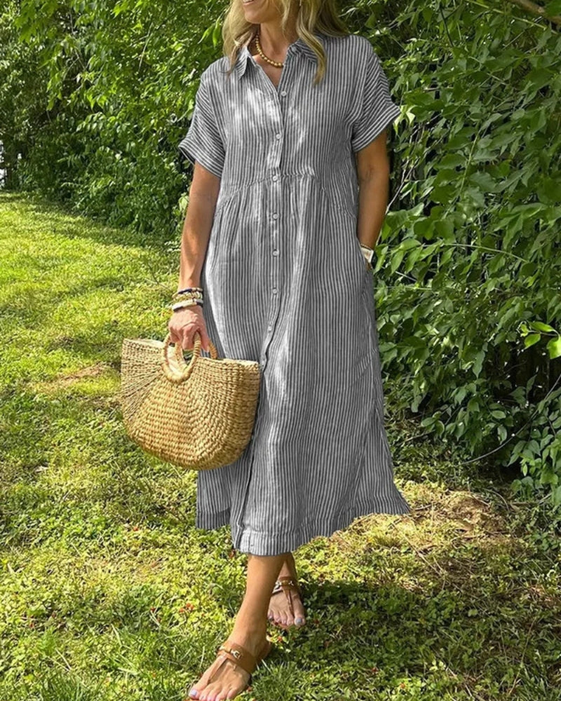 Elise | Striped Maxi Dress