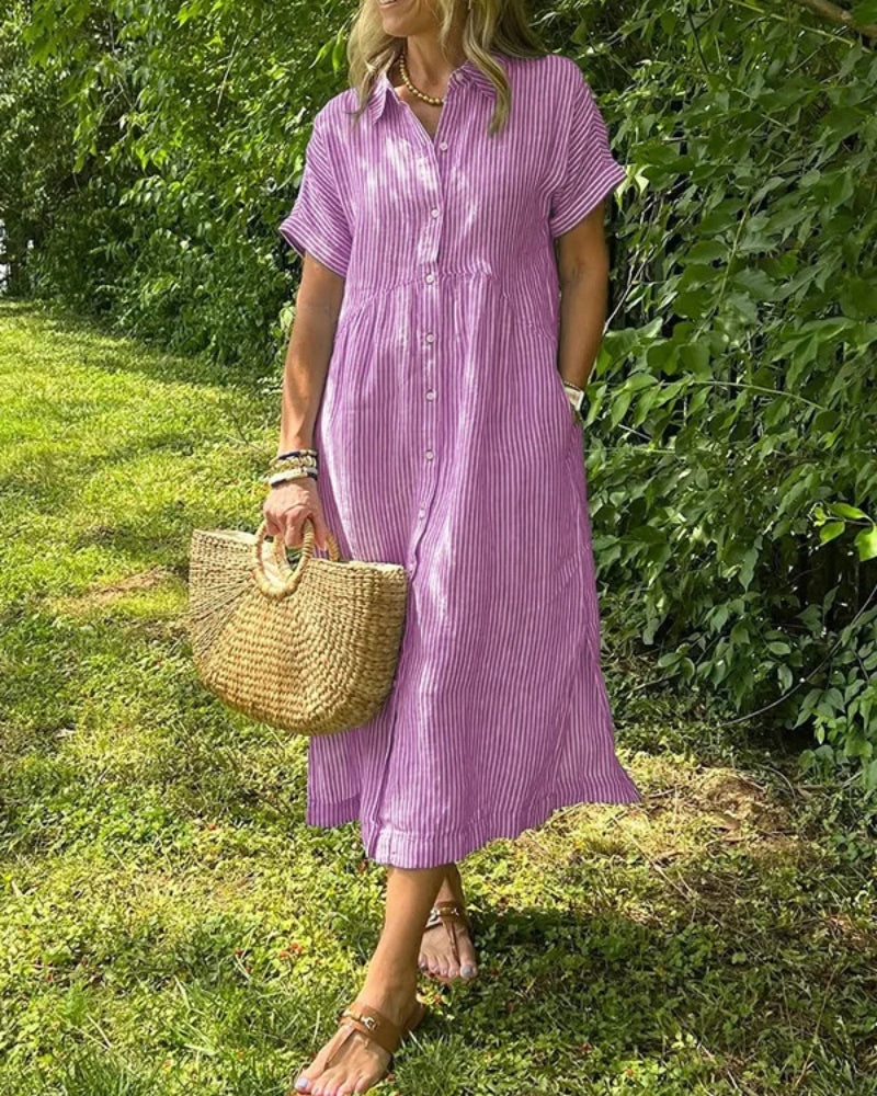 Elise | Striped Maxi Dress