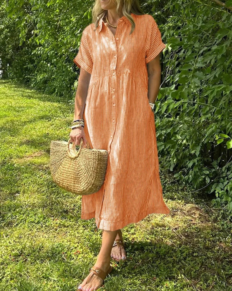 Elise | Striped Maxi Dress