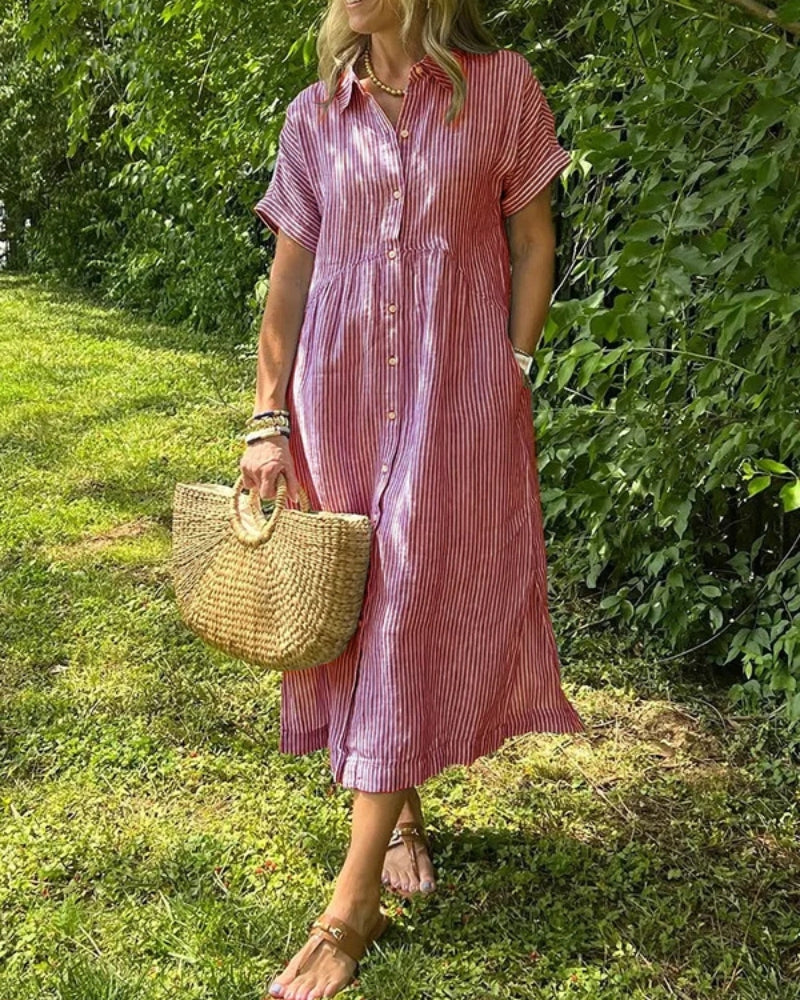 Elise | Striped Maxi Dress