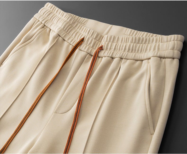 Baran Men’s Lounge Set – Cotton-Silk Crewneck Sweatshirt & Straight-Leg Pants