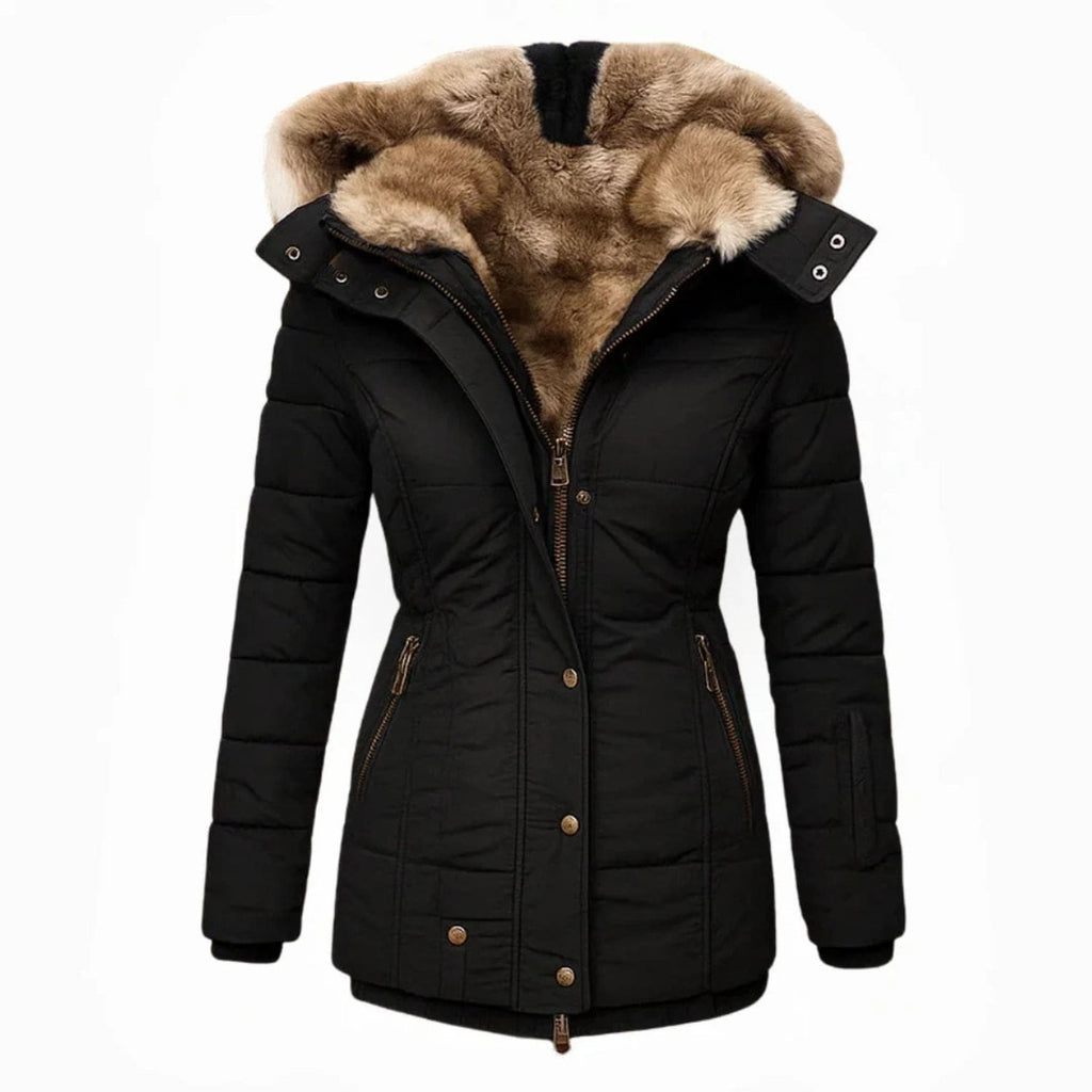 Victoria Women’s Winter Jacket – Insulated Zip-Up Hooded Jacket