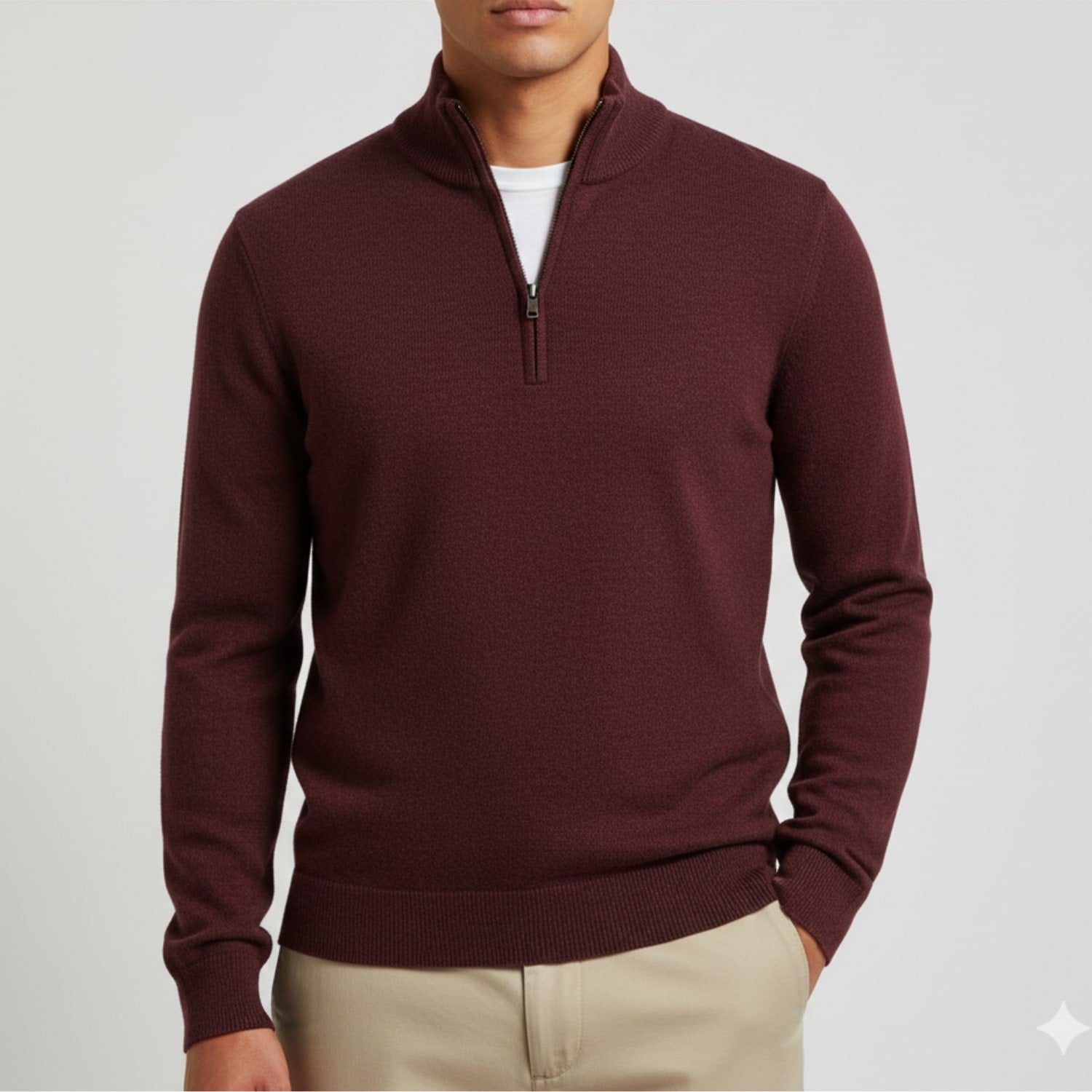 Jonas Men’s Quarter-Zip Sweater – Cotton Knit Pullover for Layered Comfort