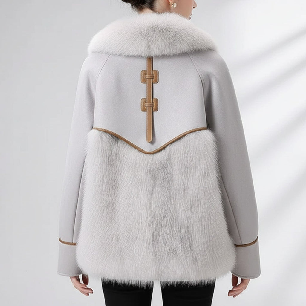 Lea Women’s Plush Fur Coat – Luxurious Winter Jacket with Toggle Closure