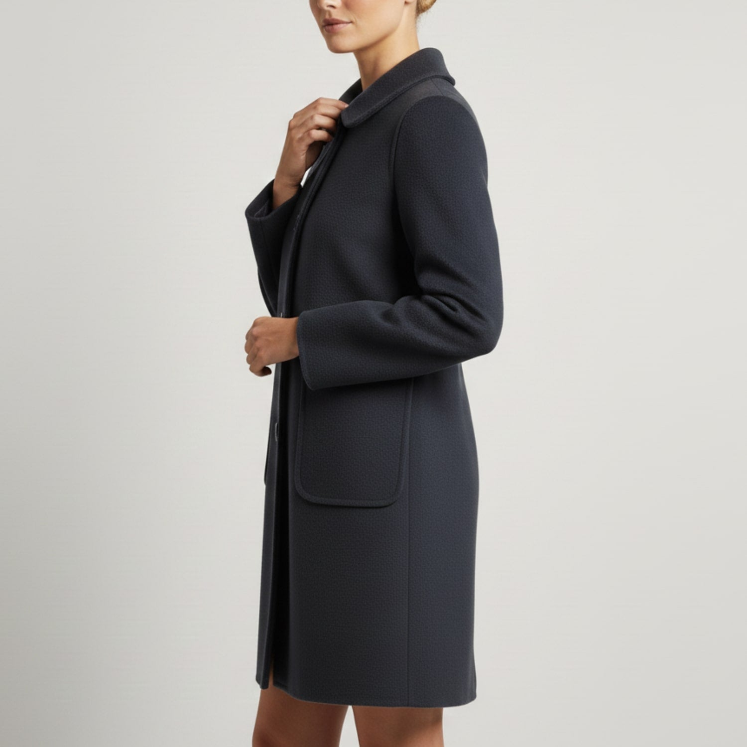 Léonie Women’s Wool Coat – Virgin Wool Overcoat with Tailored Straight Cut