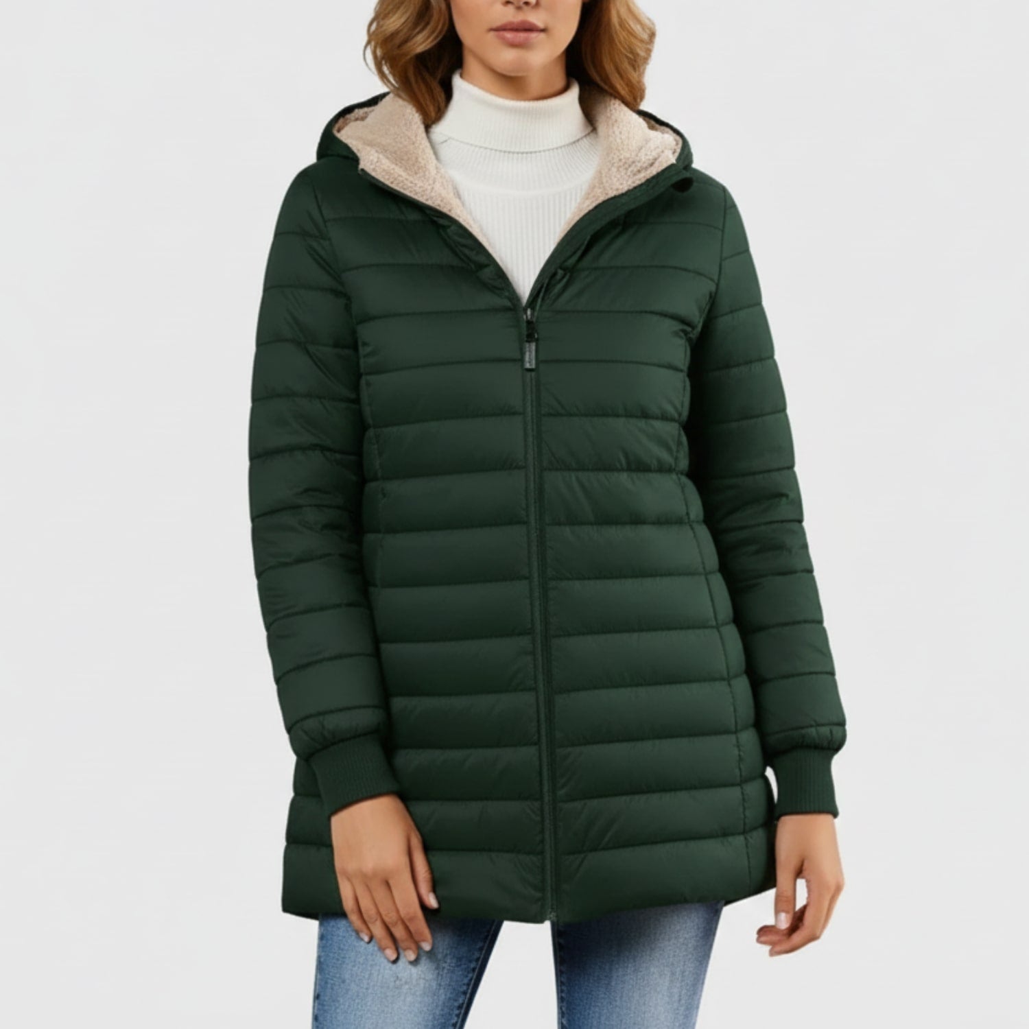 Anastasia Women’s Puffer Jacket – Long Waterproof Quilted Coat for Winter Warmth