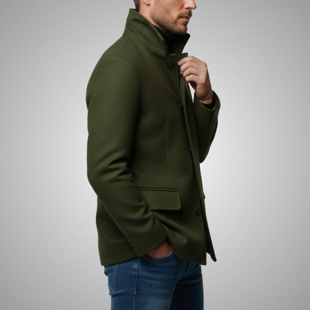Berk Men’s Wool Jacket – Tailored Premium Wool Blend Coat for Cold Weather