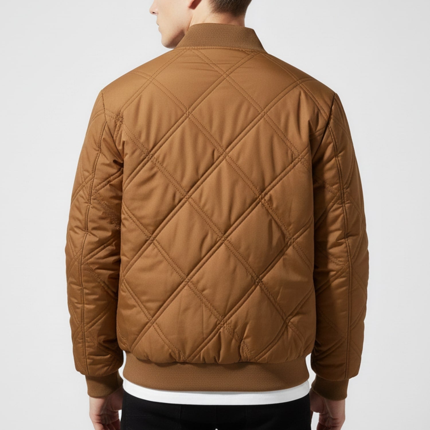 Nolan Men’s Bomber Jacket – Quilted Fleece-Lined Lightweight Winter Jacket