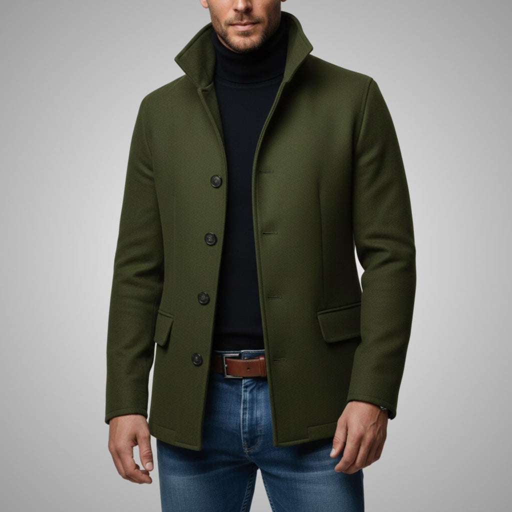 Berk Men’s Wool Jacket – Tailored Premium Wool Blend Coat for Cold Weather