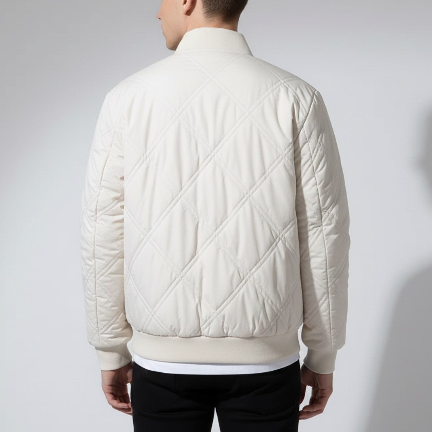 Nolan Men’s Bomber Jacket – Quilted Fleece-Lined Lightweight Winter Jacket