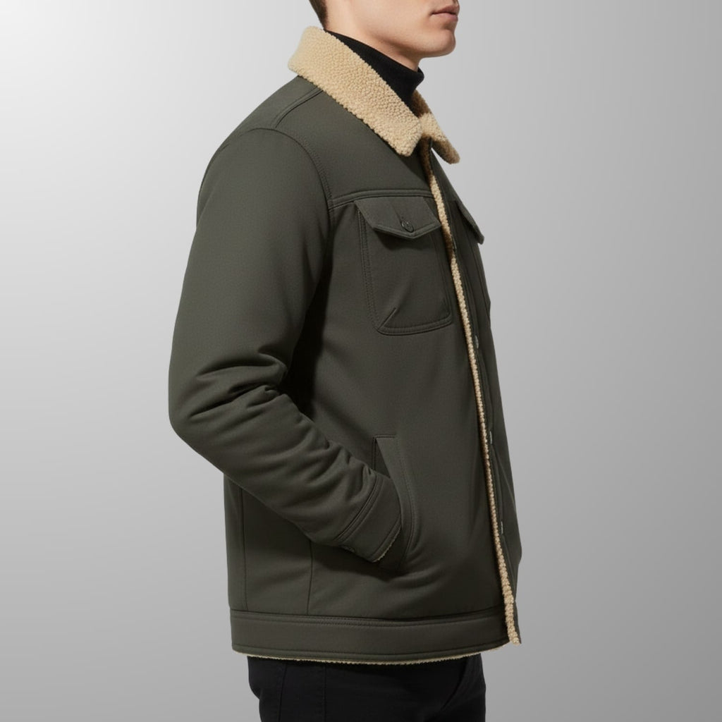 Lucien Men’s Fleece Bomber Jacket – Soft Fleece Zip Jacket with Classic Bomber Design