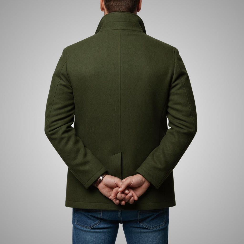 Berk Men’s Wool Jacket – Tailored Premium Wool Blend Coat for Cold Weather