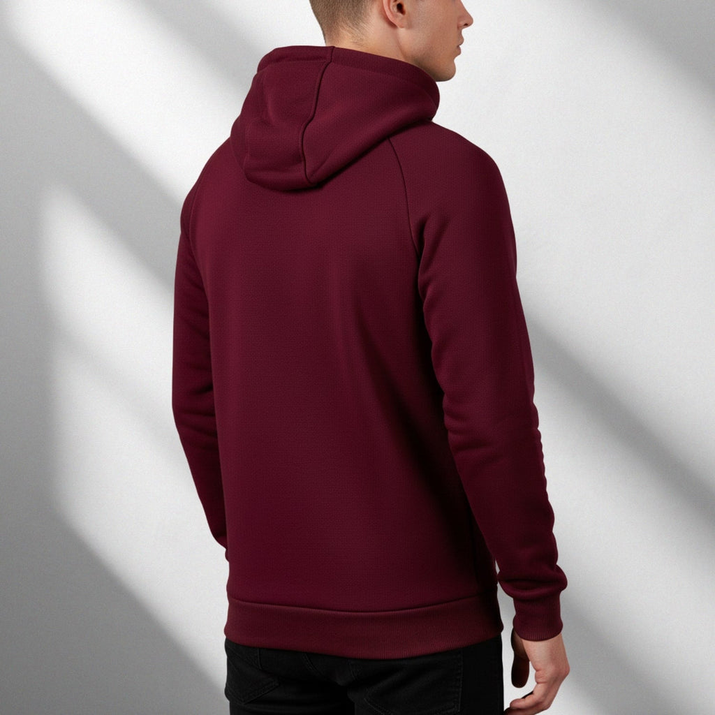 Adem Men's Zip-Up Hoodie – Heavyweight Cotton Blend Pullover with Multi-Pocket Design