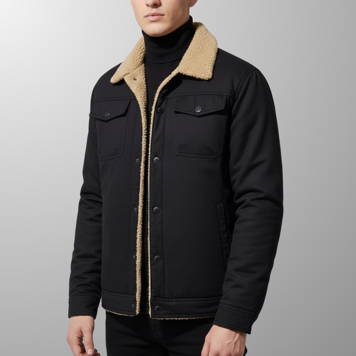 Lucien Men’s Fleece Bomber Jacket – Soft Fleece Zip Jacket with Classic Bomber Design