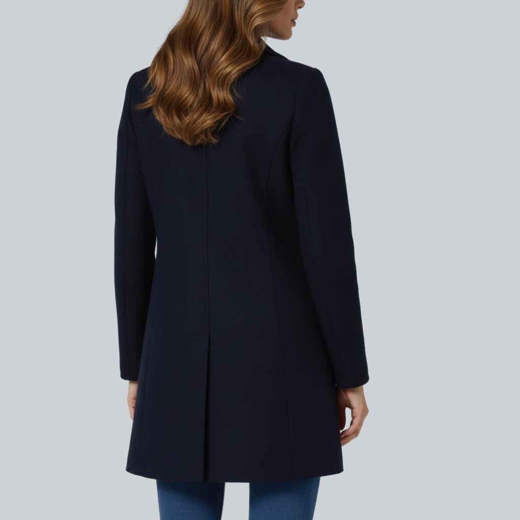 Petra Women’s Winter Trench Coat – Single-Breasted Fit & Flare Jacket
