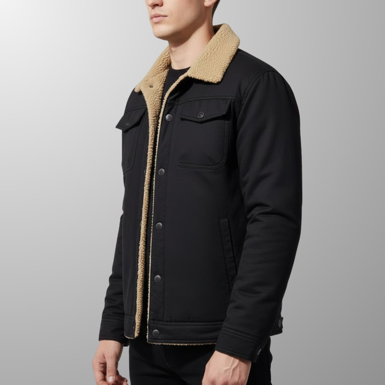 Lucien Men’s Fleece Bomber Jacket – Soft Fleece Zip Jacket with Classic Bomber Design