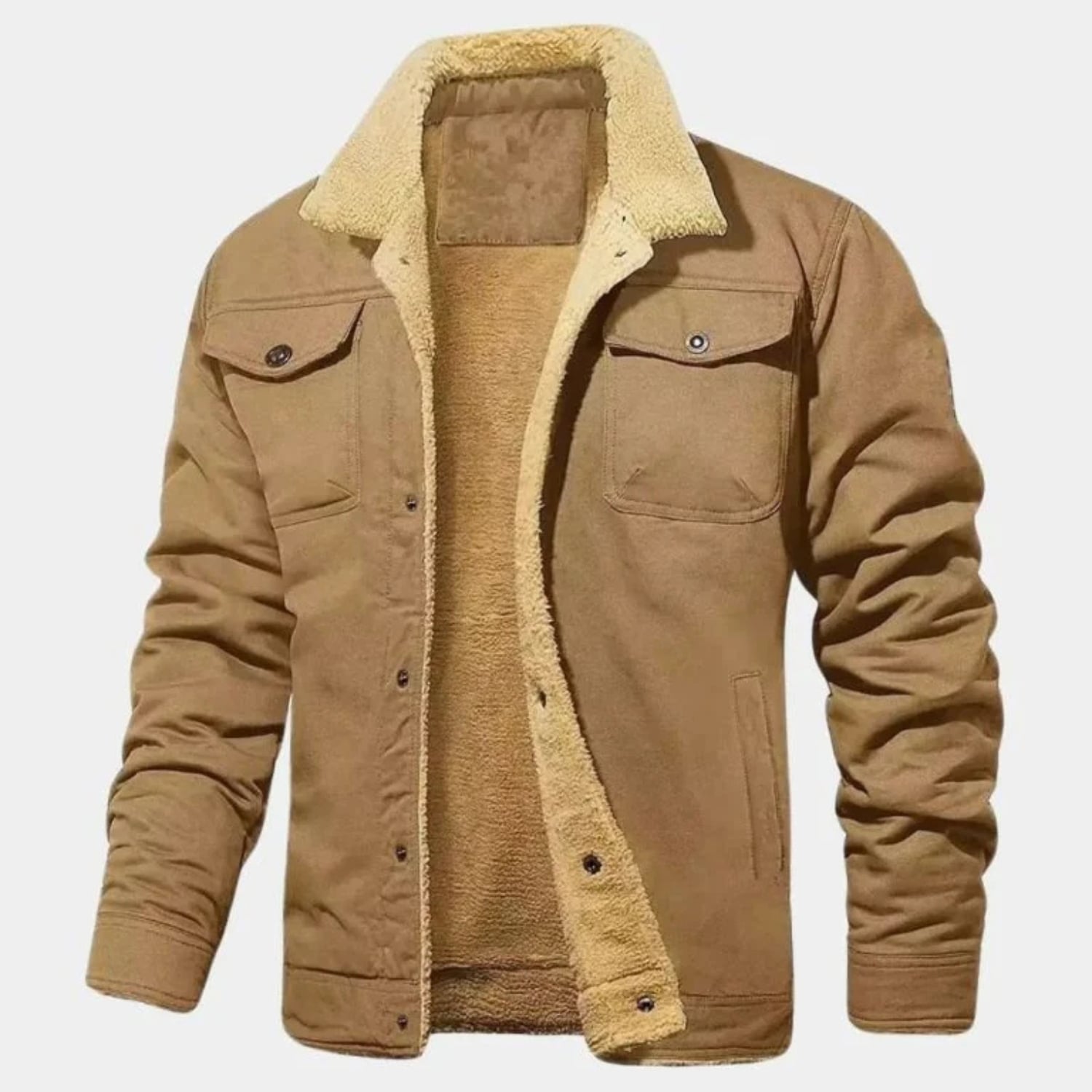 Lucien Men’s Fleece Bomber Jacket – Soft Fleece Zip Jacket with Classic Bomber Design