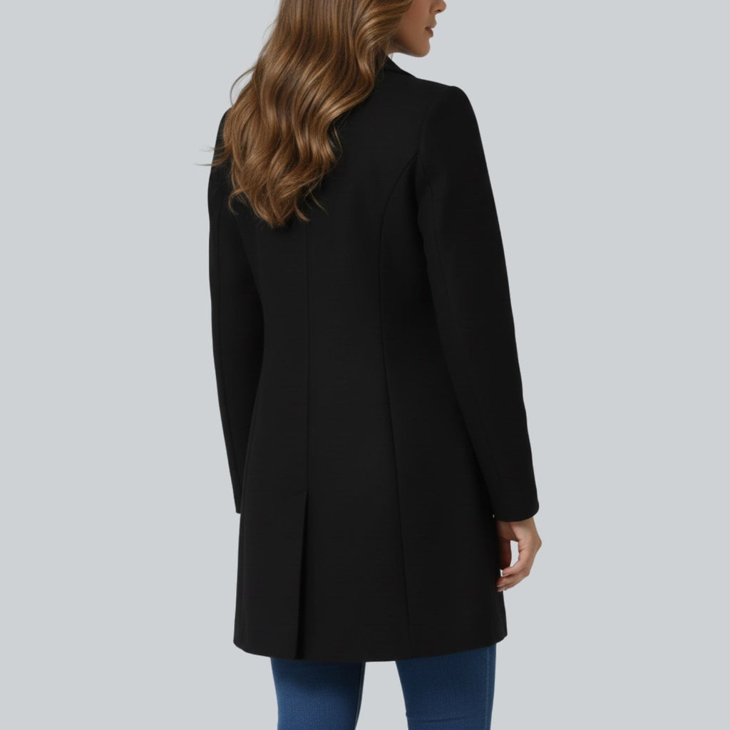 Petra Women’s Winter Trench Coat – Single-Breasted Fit & Flare Jacket
