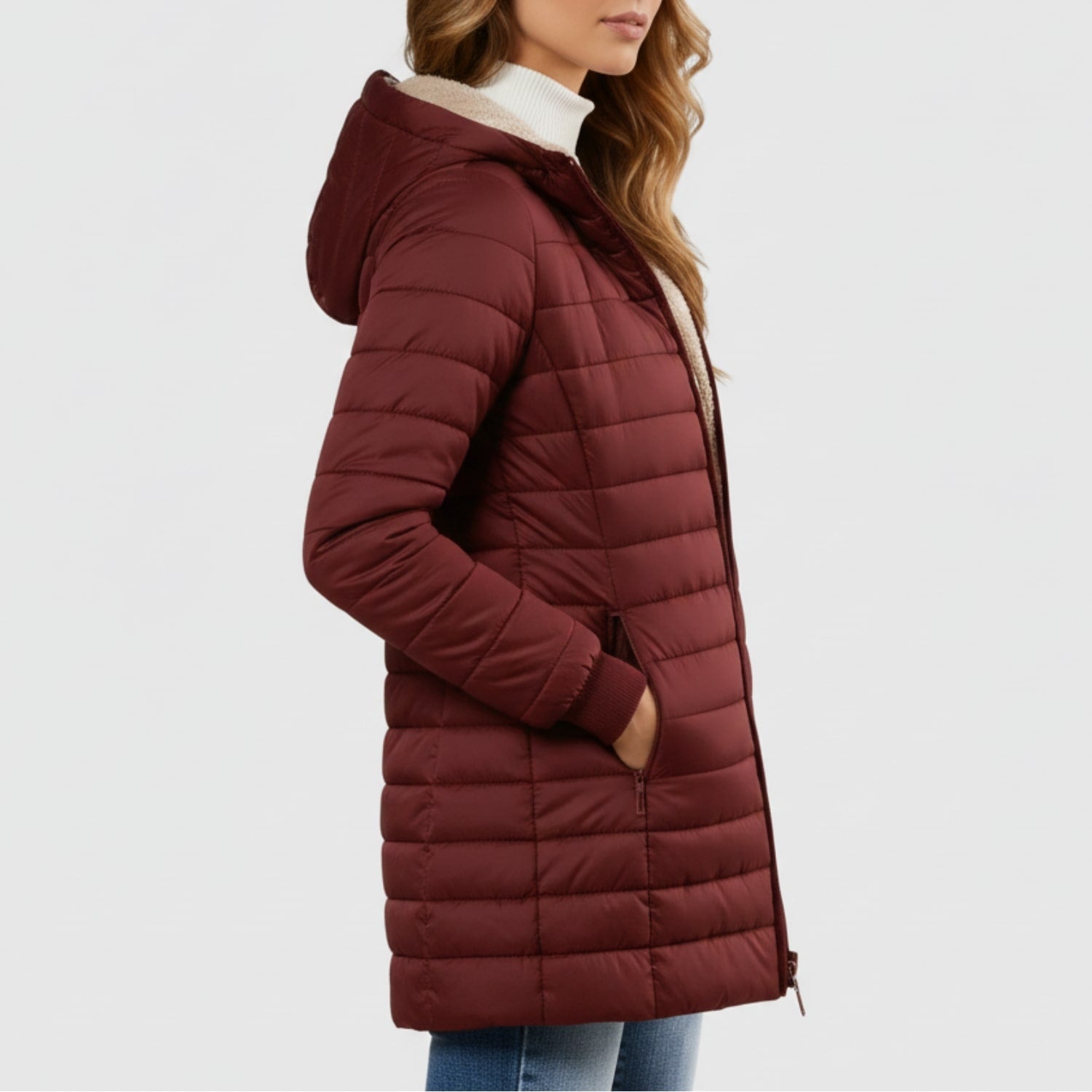 Anastasia Women’s Puffer Jacket – Long Waterproof Quilted Coat for Winter Warmth