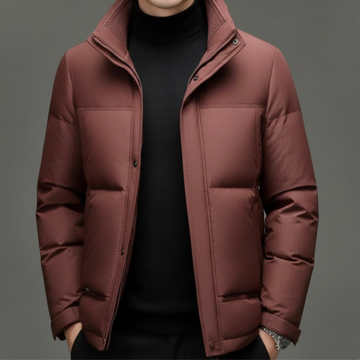 Dylan Men’s Down Jacket – High-Fill Insulated Puffer Jacket for Winter Warmth