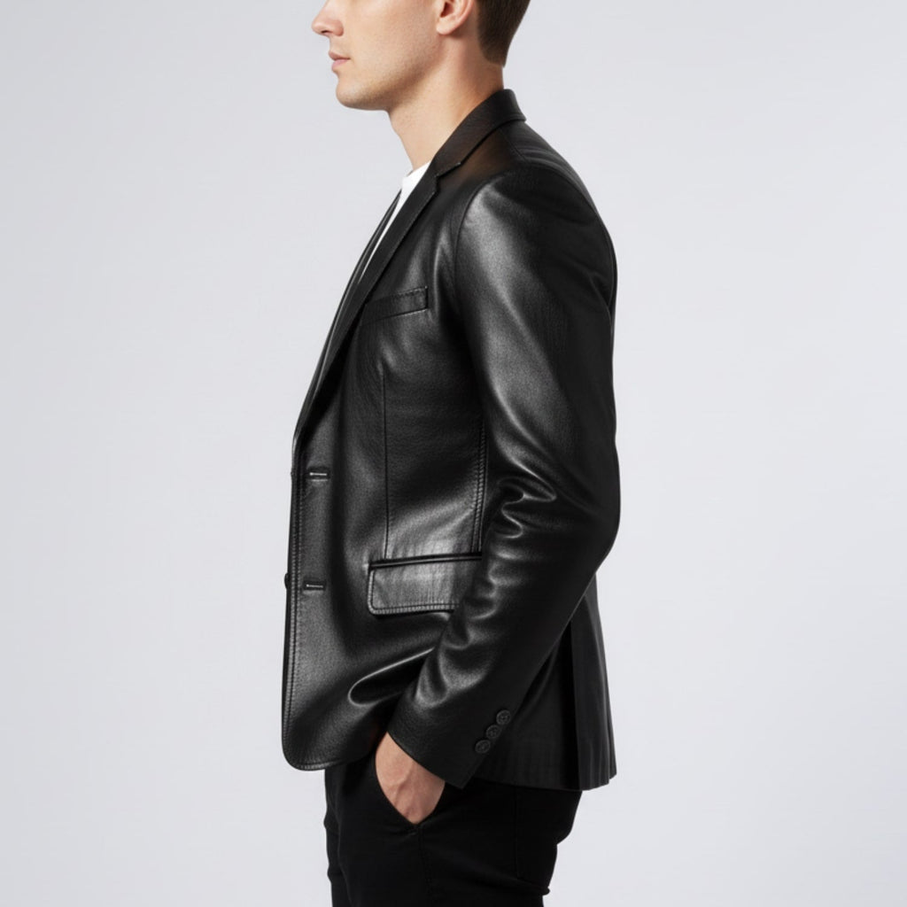 Maxime Men’s Leather Jacket – Premium Smooth Leather with Cotton Lining
