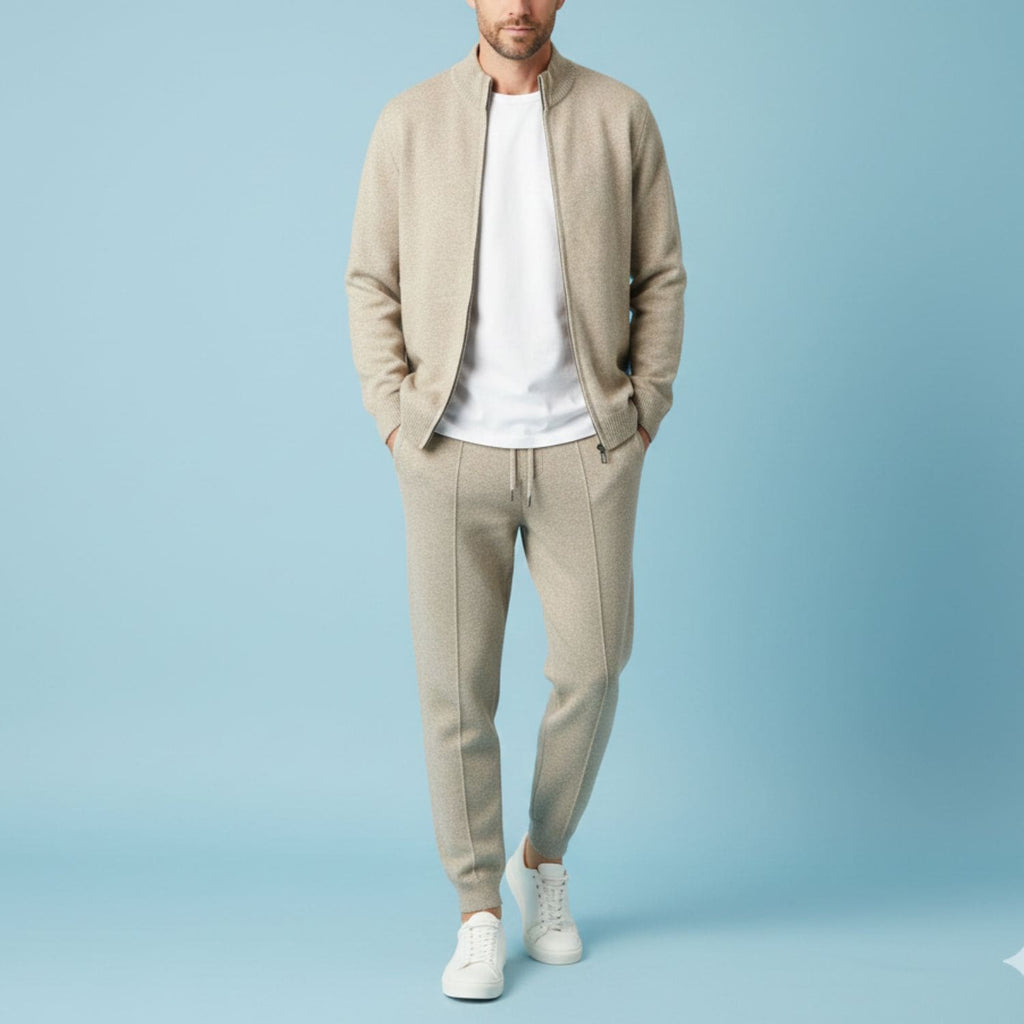 Julien Men’s Tracksuit – Soft Full-Zip Jacket & Tailored Lounge Pants