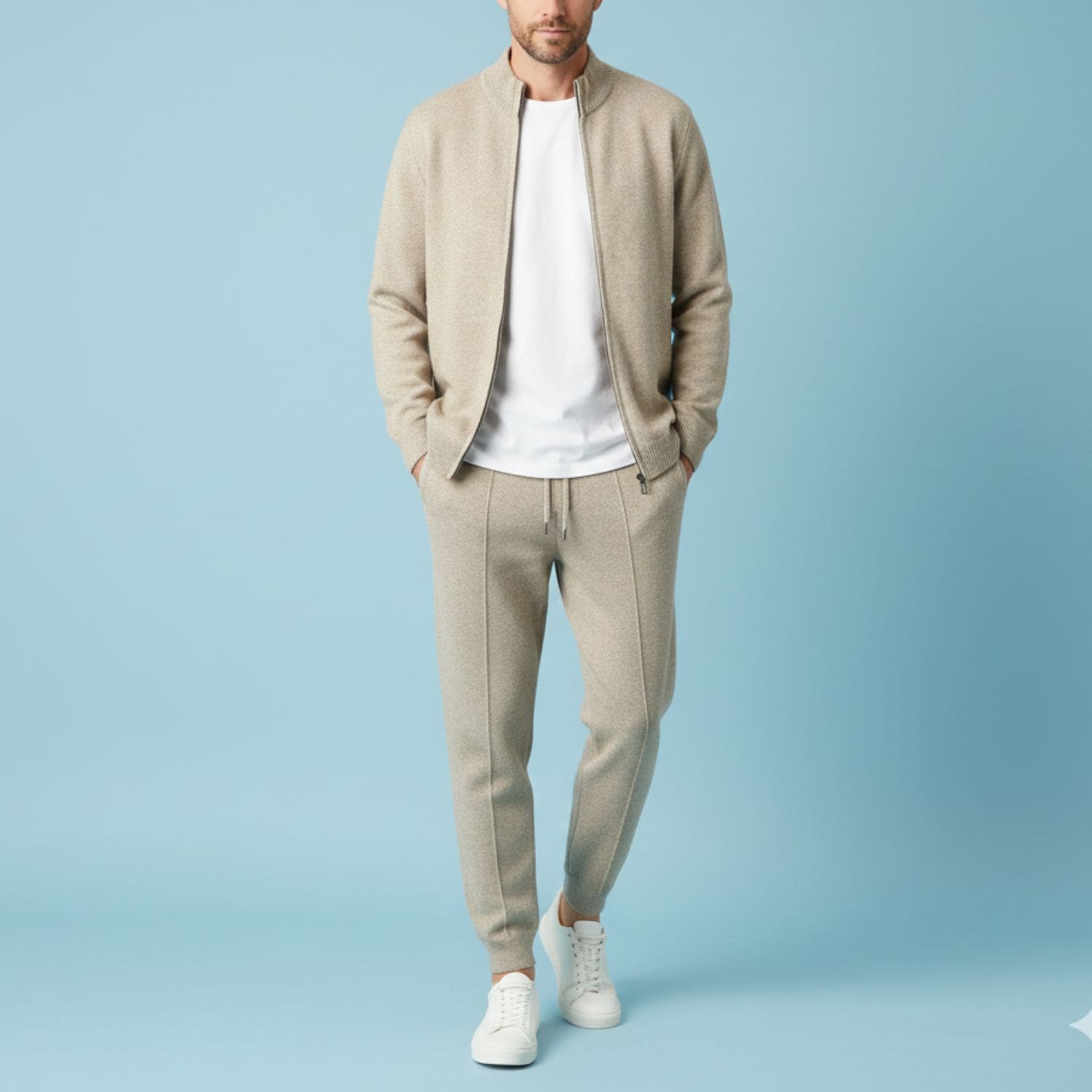 Julien Men’s Tracksuit – Soft Full-Zip Jacket & Tailored Lounge Pants