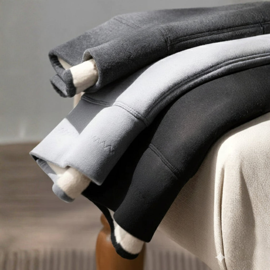 Ivana Women’s Fleece-Lined Leggings – Stretchy Winter Warmth Fleece-Lined Tights