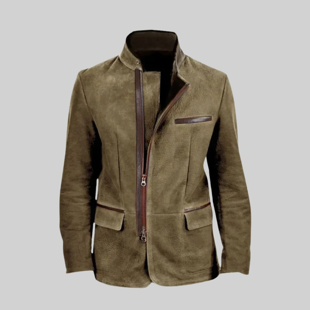 Clément Men’s Suede Jacket – Premium Suede Field Coat for Fall/Winter Layering