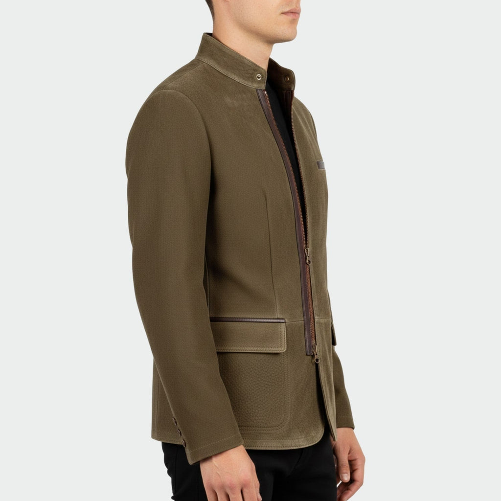 Clément Men’s Suede Jacket – Premium Suede Field Coat for Fall/Winter Layering