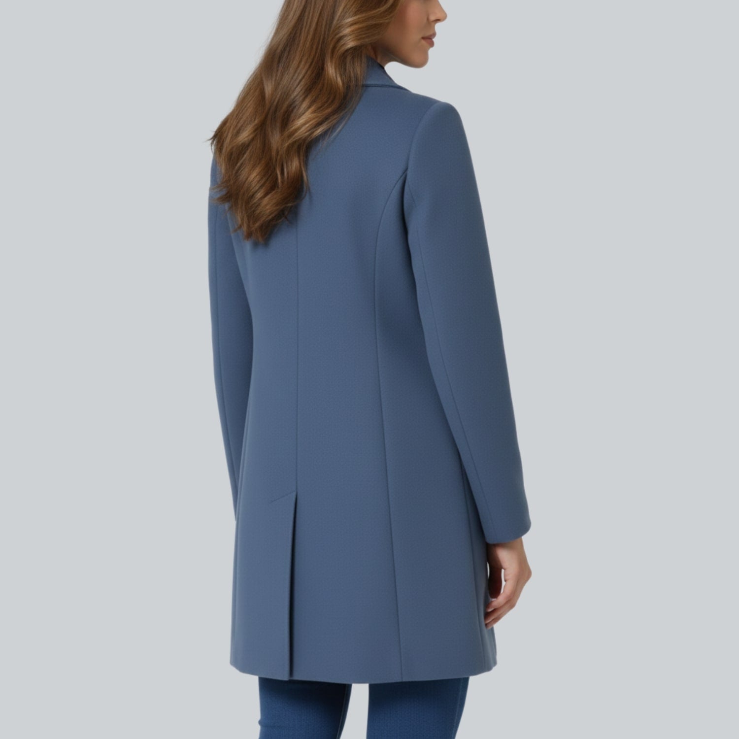 Petra Women’s Winter Trench Coat – Single-Breasted Fit & Flare Jacket