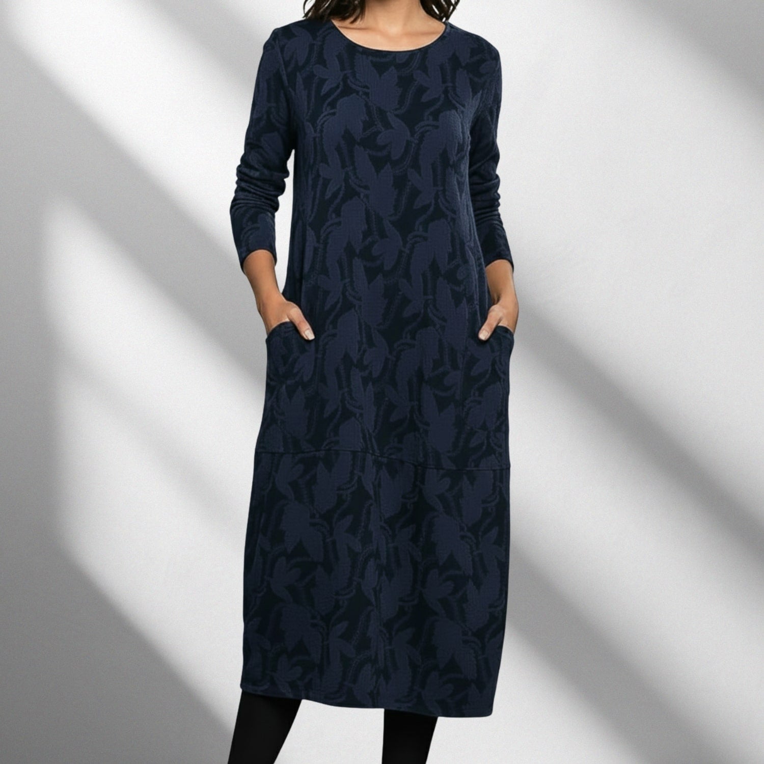 Freya Women's Long-Sleeve Winter Dress – Soft Knit Fabric Sweater Dress with Flattering Silhouette