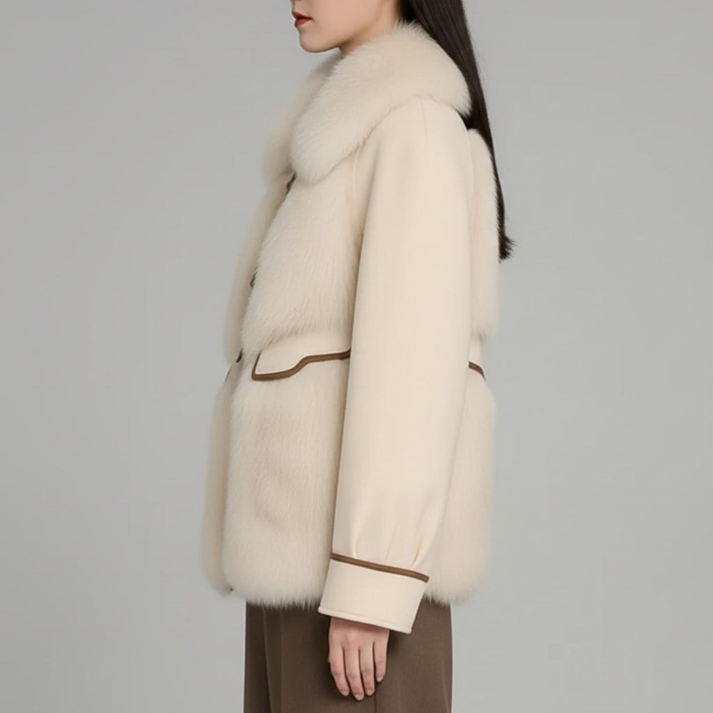 Lea Women’s Plush Fur Coat – Luxurious Winter Jacket with Toggle Closure