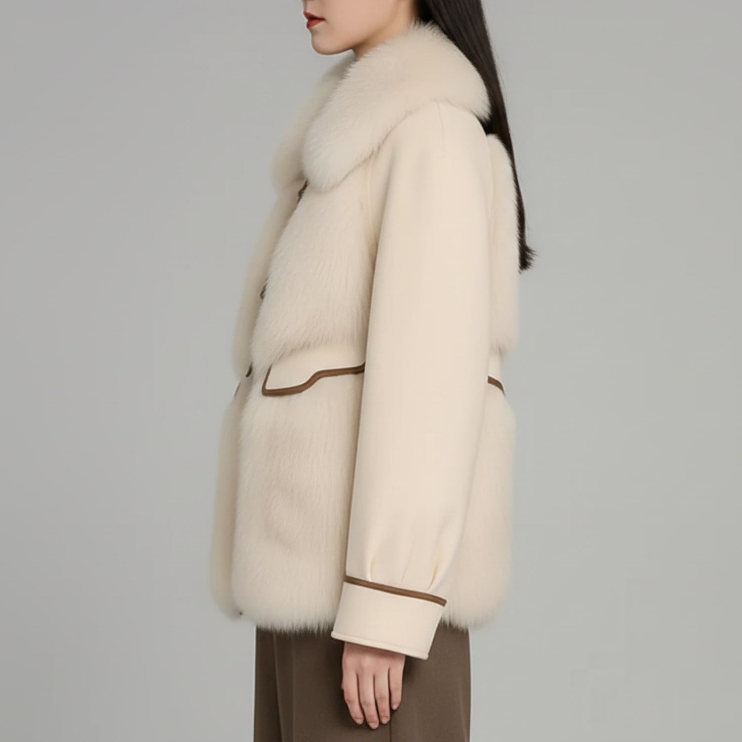 Lea Women’s Plush Fur Coat – Luxurious Winter Jacket with Toggle Closure