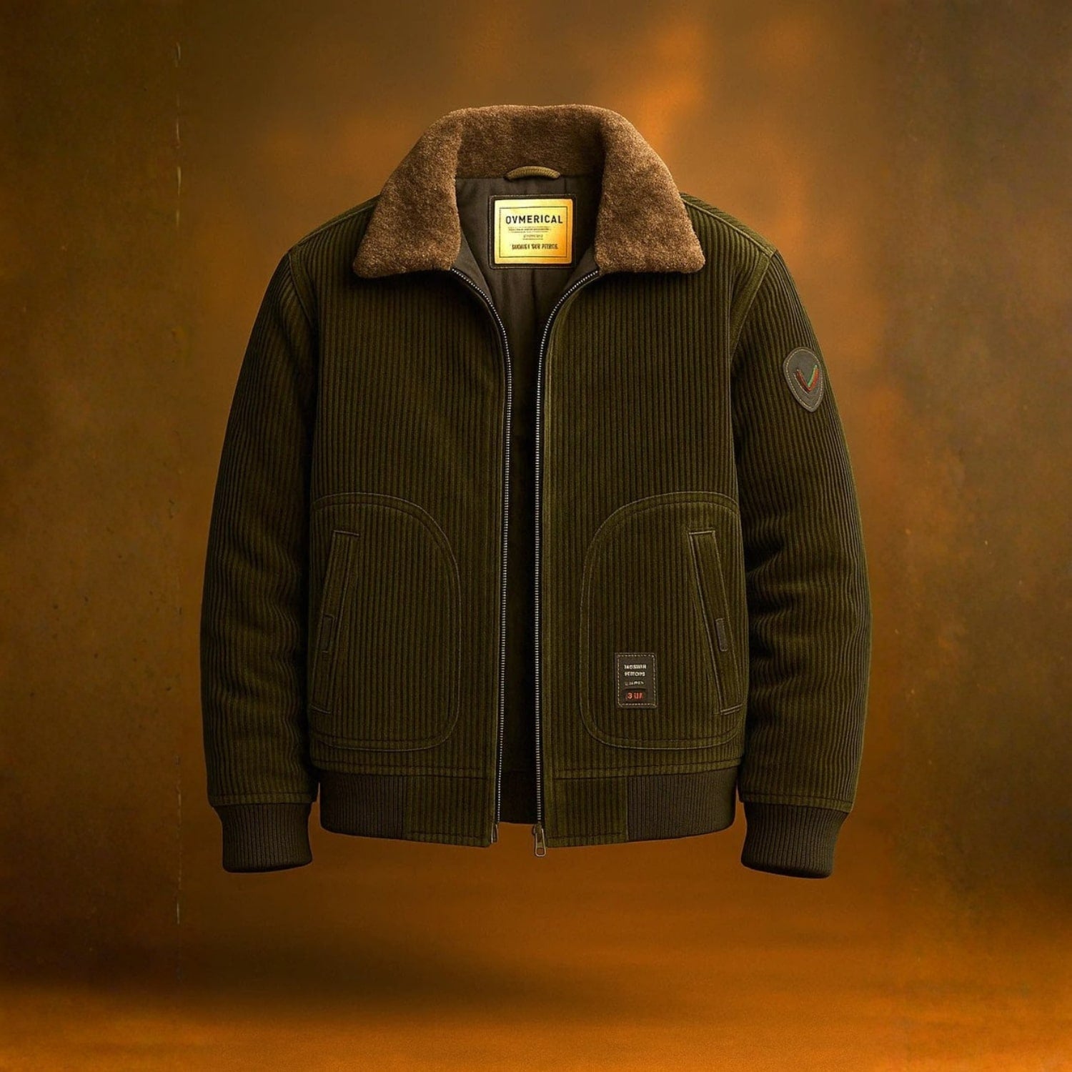 Simon Men's Corduroy Jacket – Heavyweight Sherpa-Lined Jacket with Bomber Fit