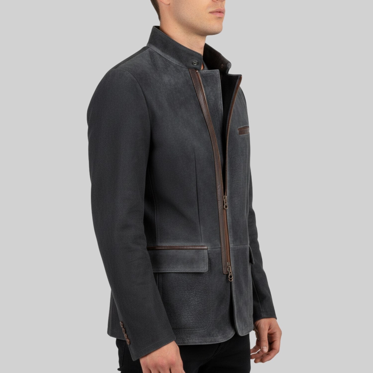 Clément Men’s Suede Jacket – Premium Suede Field Coat for Fall/Winter Layering