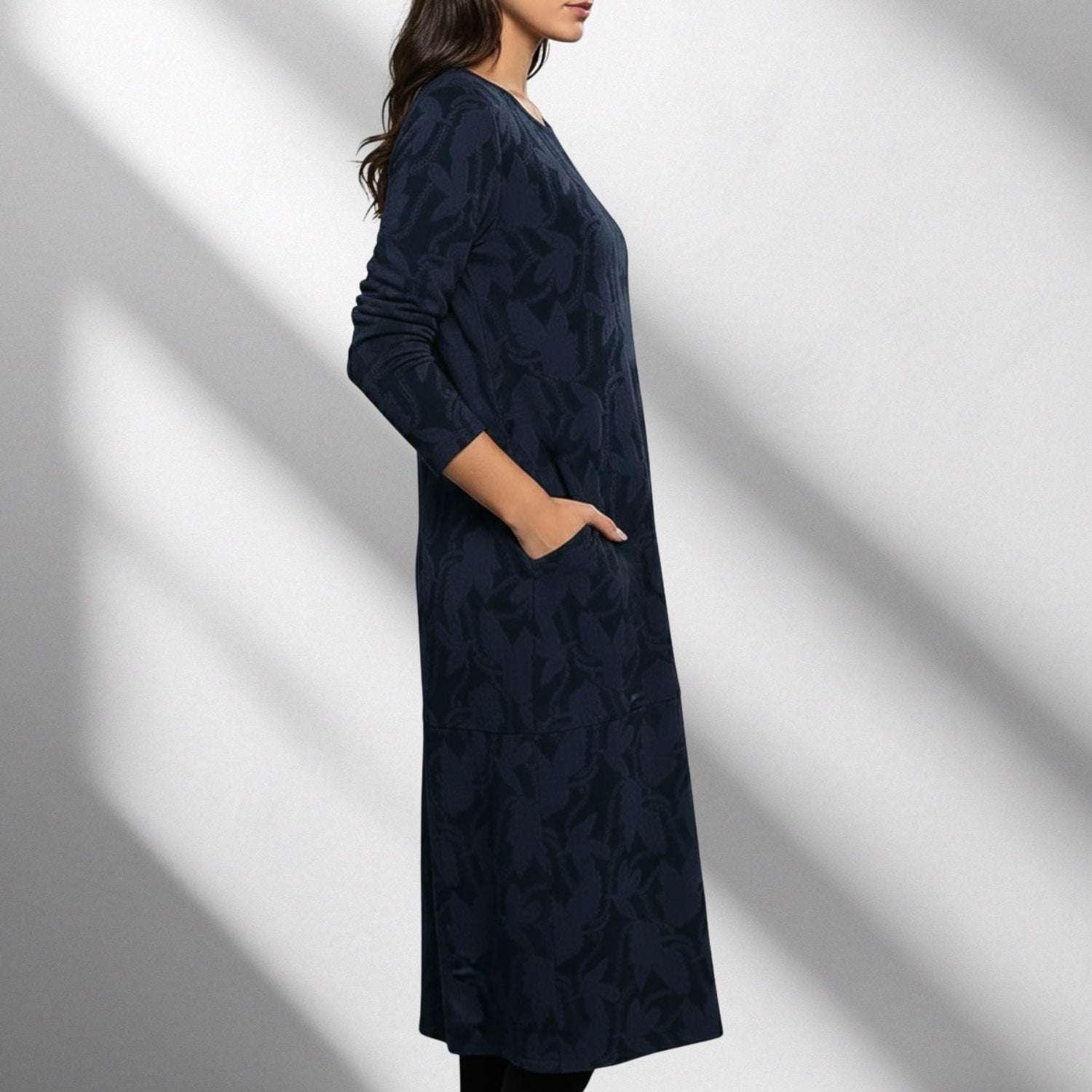 Freya Women's Long-Sleeve Winter Dress – Soft Knit Fabric Sweater Dress with Flattering Silhouette