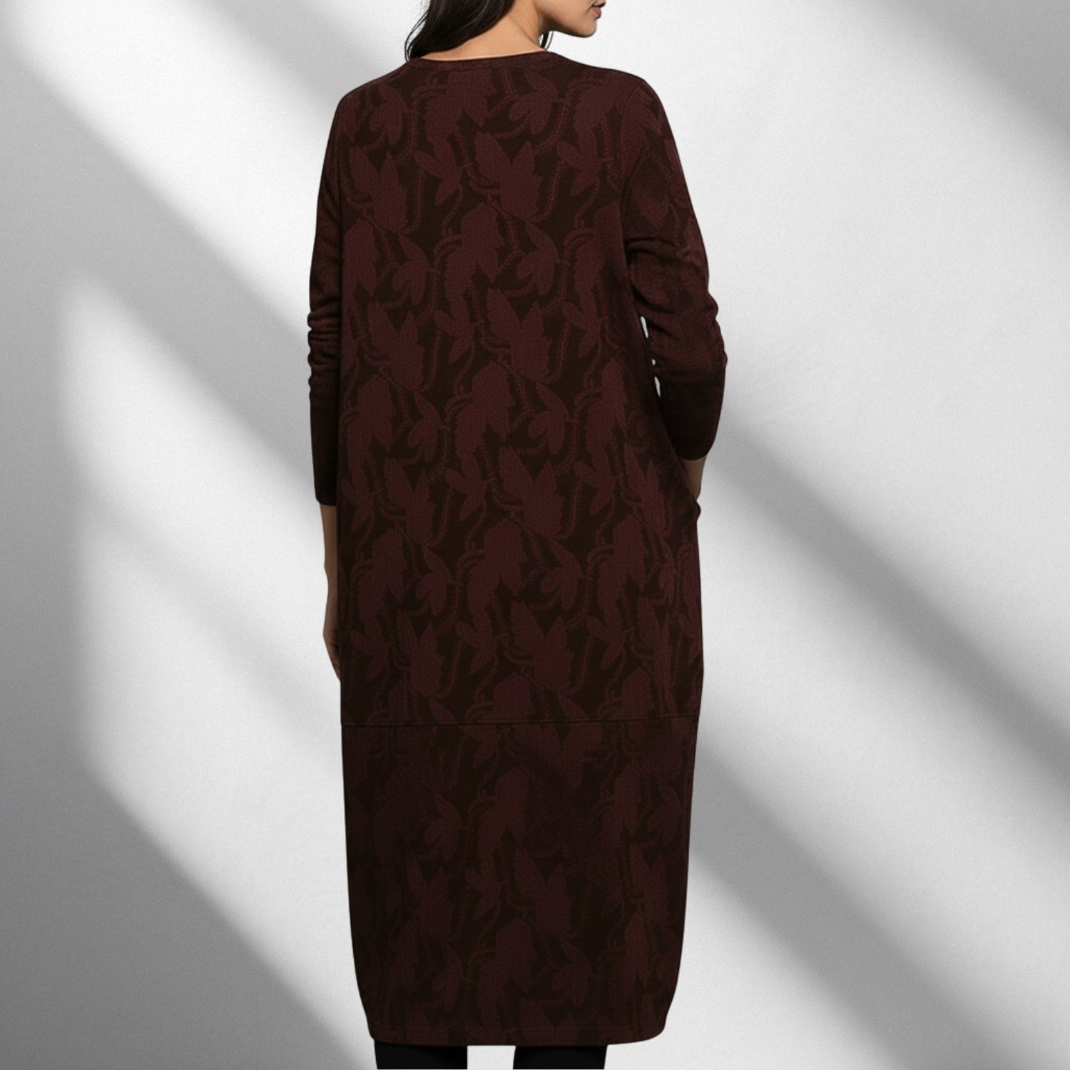 Freya Women's Long-Sleeve Winter Dress – Soft Knit Fabric Sweater Dress with Flattering Silhouette