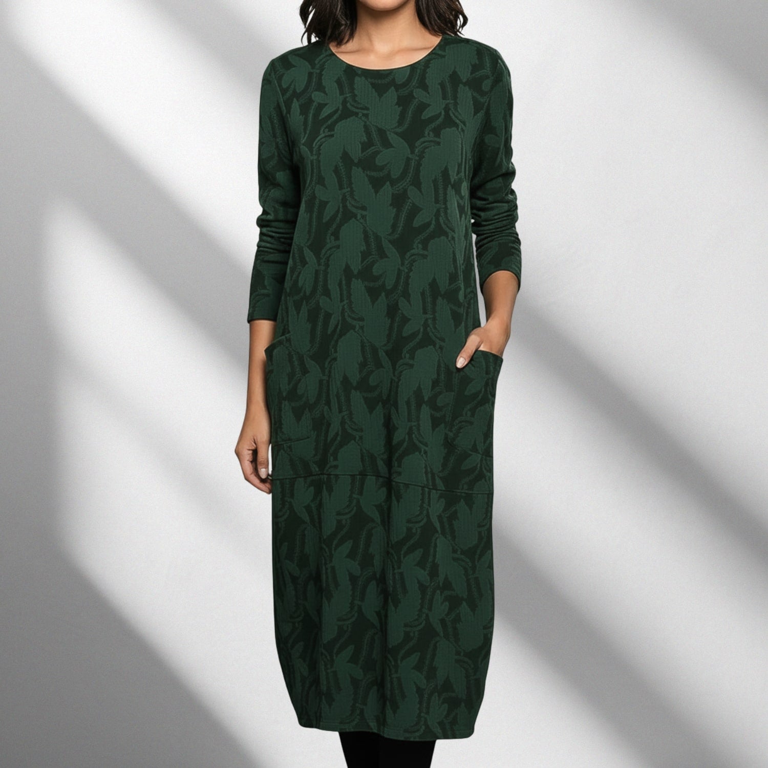 Freya Women's Long-Sleeve Winter Dress – Soft Knit Fabric Sweater Dress with Flattering Silhouette