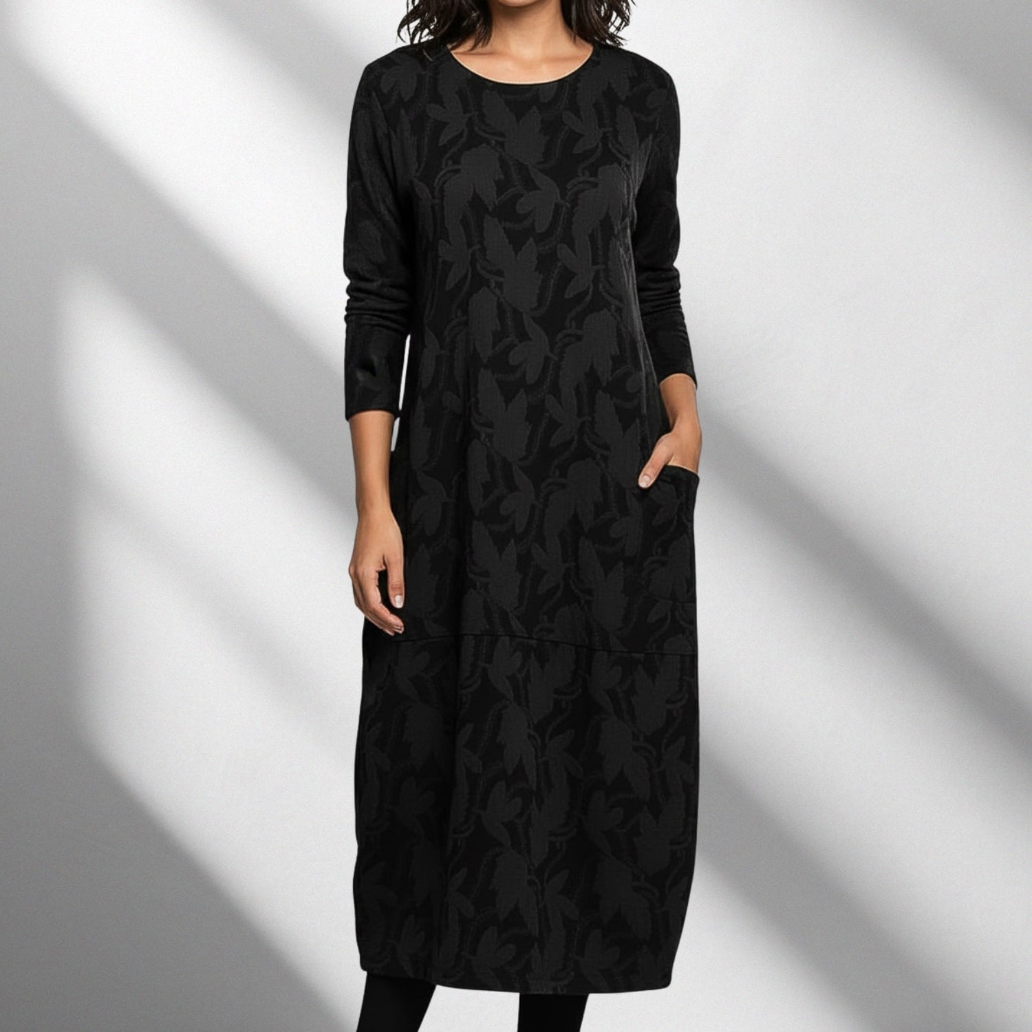 Freya Women's Long-Sleeve Winter Dress – Soft Knit Fabric Sweater Dress with Flattering Silhouette